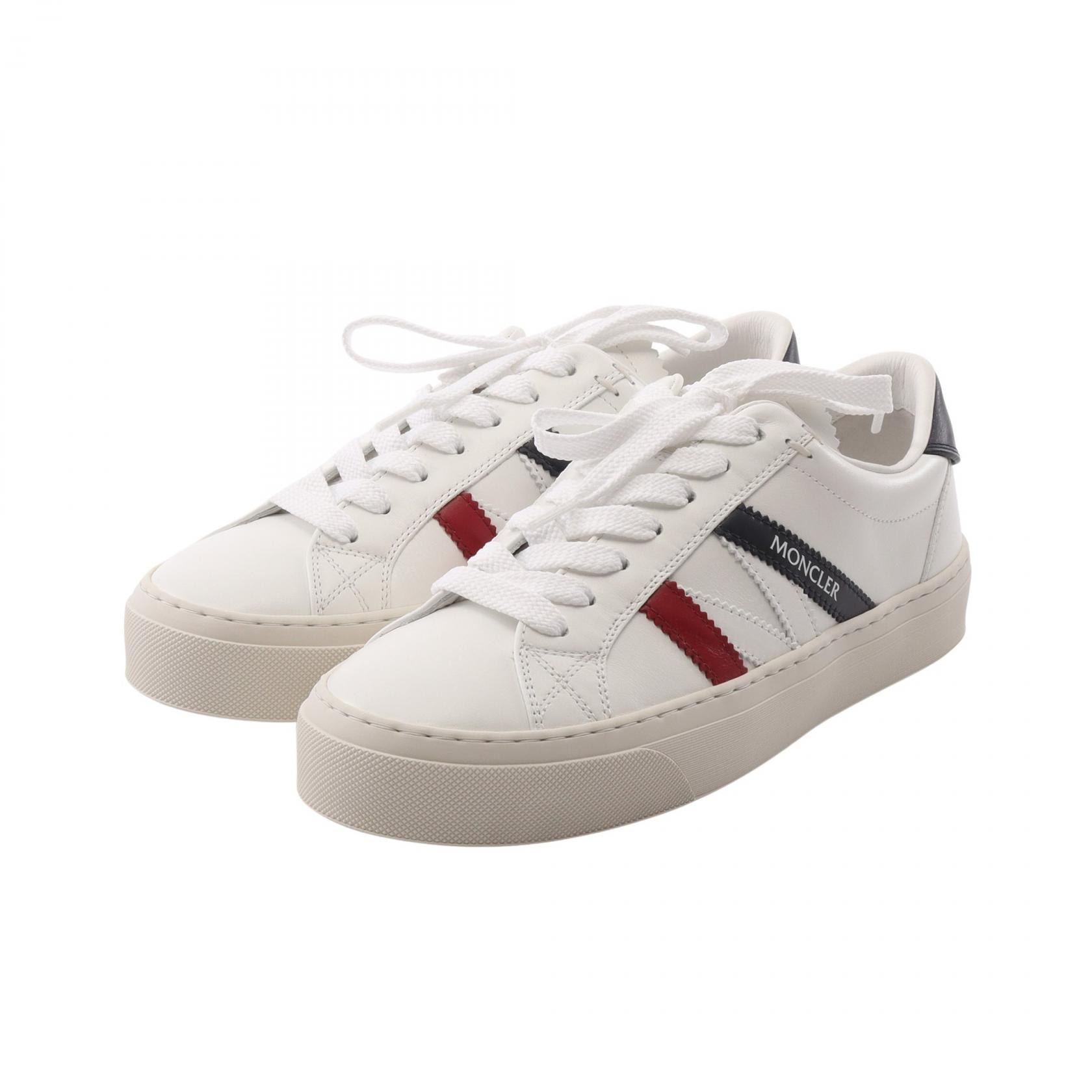 モンクレール MONCLER MONACO2 スニーカー 靴 レザー レディース ホワイト系 / ネイビー系 / レッド系 4M00160M449600138 【中古】