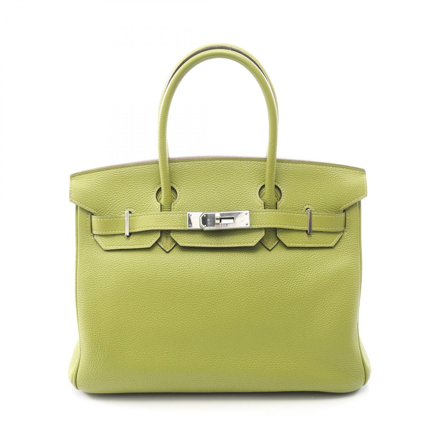 エルメス HERMES バーキン30 ハンドバッグ バッグ レザー トリヨンクレマンス トリヨンクレマンス アニスグリーン □I刻印(2005年製造) レディース グリーン系 028496CK 【中古】