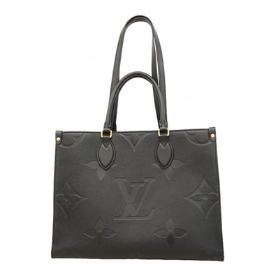【6dc3790】ルイヴィトン トートバッグ モノグラム・アンプラント オンザゴーMM M45595 ノワール 2wayバッグ【中古】レディース