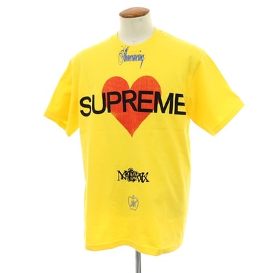【中古】シュプリーム Supreme 2025年春夏 Announcing Tee コットン 半袖Tシャツ イエロー【サイズM】【メンズ】