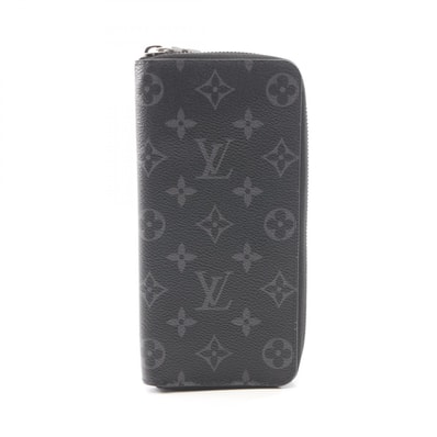 ルイ・ヴィトン LOUIS VUITTON ジッピーウォレット ヴェルティカル モノグラムエクリプス ラウンド長財布 財布 レザー PVC メンズ ブラック系 M62295 【中古】