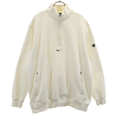 NIKE ナイキ ゴルフ 長袖 ハーフジップ スウェット XL アイボリー