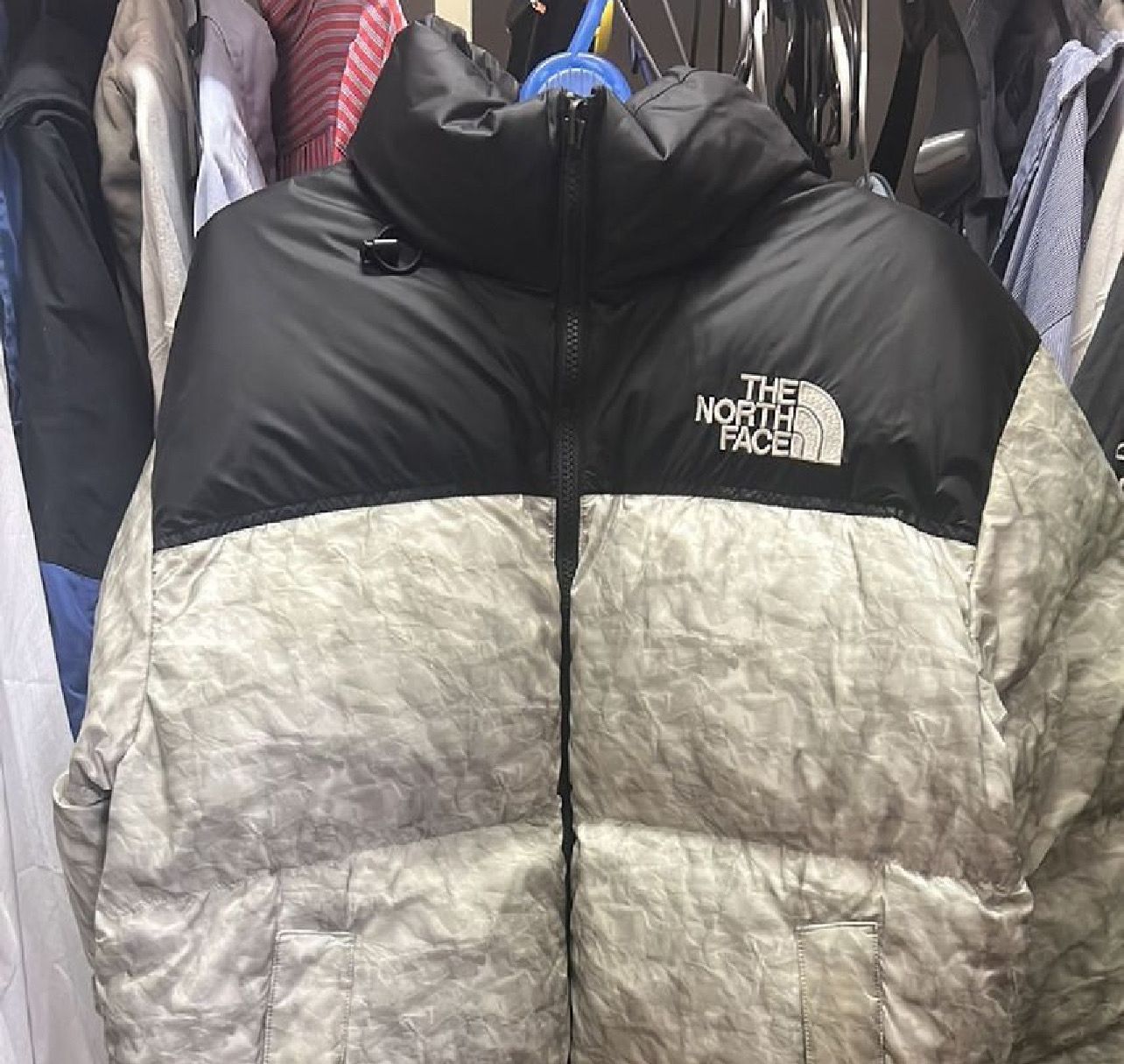 Supreme x The North Face Nuptse Jacket "White Paper Print"