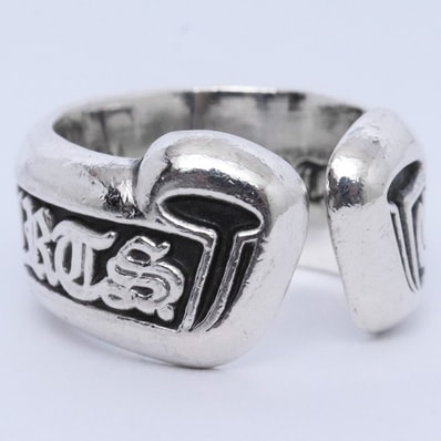 Chrome Hearts CH Scroll Label Ring / Small "Silver"
