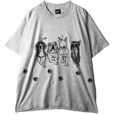 古着 90年代 フルーツオブザルーム FRUIT OF THE LOOM BEST 犬柄 アニマルTシャツ USA製 メンズXL相当 ヴィンテージ/eaa636634