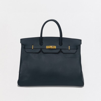 エルメス HERMES バーキン40 バーキン 40 バッグ トートバッグ アルデンヌ ダークブルー 青 ゴールド金具 ハンドバッグ