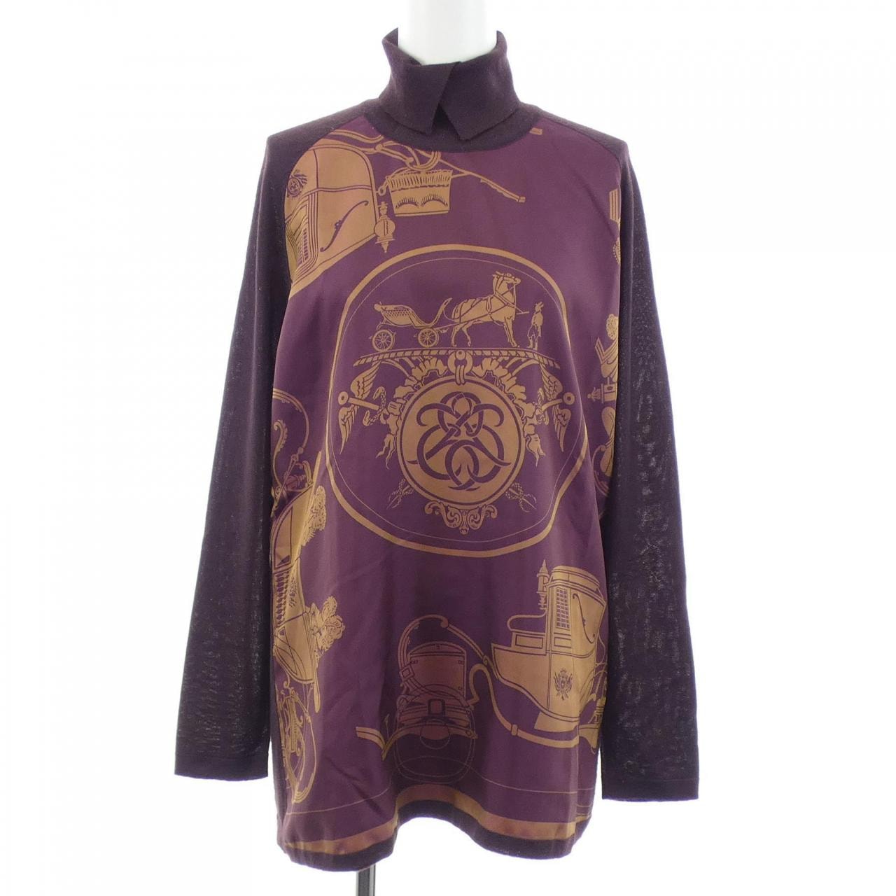 【ヴィンテージ】エルメス HERMES EX-LIBRIS ツイルレーヌ. トップス