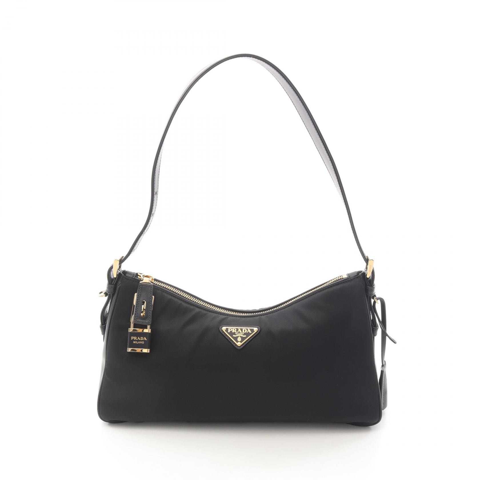 プラダ PRADA TESSUTO+VITELLO ショルダーバッグ バッグ ナイロン レザー レディース ブラック系 1BC2322C8QF0002ODO 【新品】