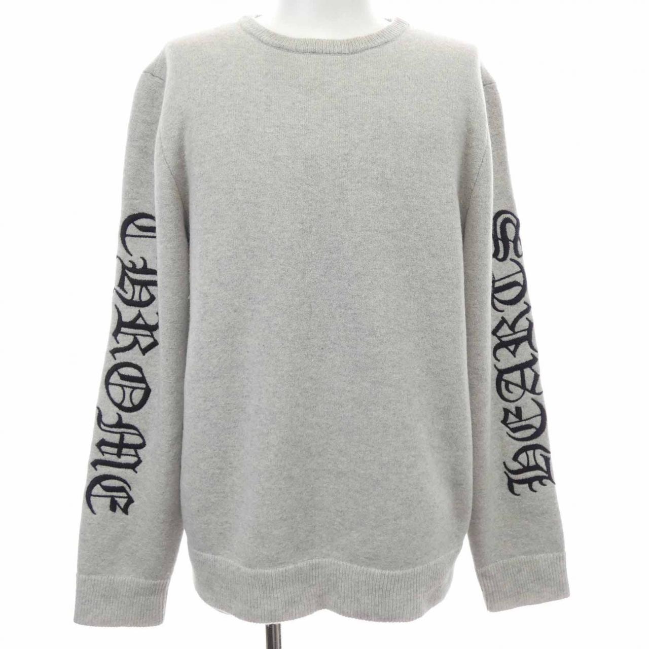 Chrome Hearts Y Not Arm Logo Embroidery Cashmere Crew Sweater "Grey"