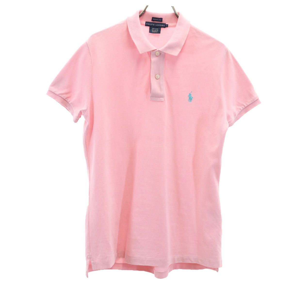 RALPH LAUREN ラルフローレン 半袖 スキニーフィット ポロシャツ L ピンク