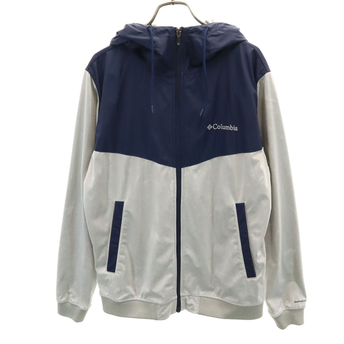 Columbia コロンビア バイカラー 長袖 ジップパーカー S グレー アウトドア