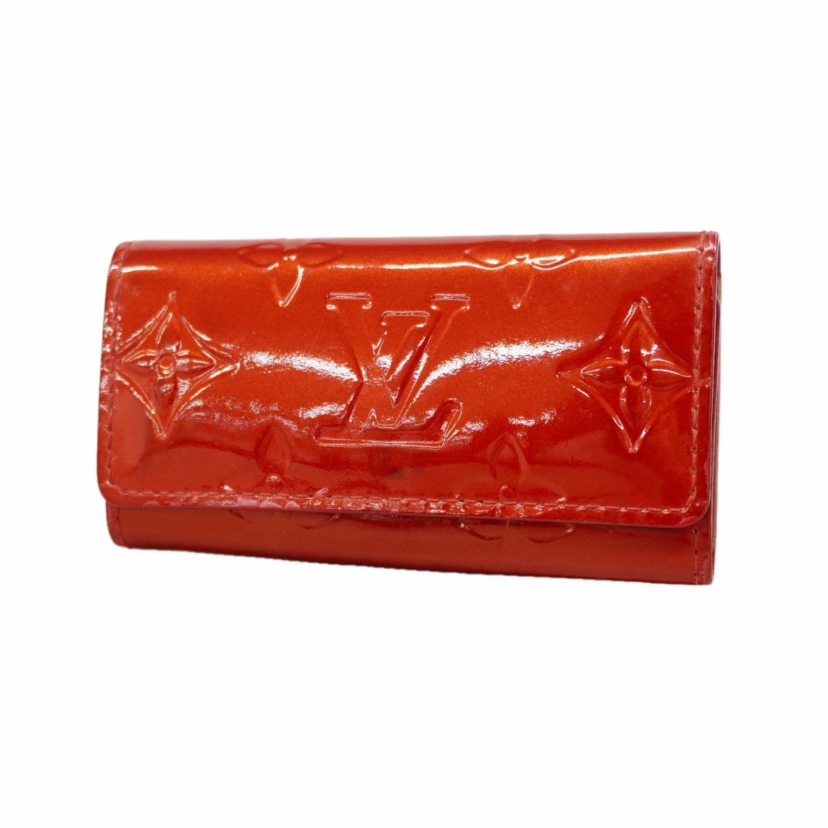 ★SALE【6fb3109-k】ルイヴィトン キーケース ヴェルニ ミュルティクレ4 M91976 ポムダムール【中古】レディース
