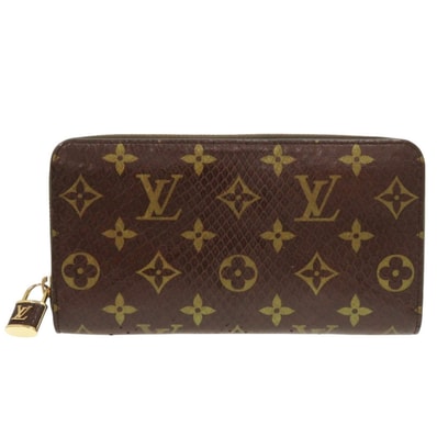 Louis Vuitton Zippy Wallet Padlock Monogram Python Leather "Brown"