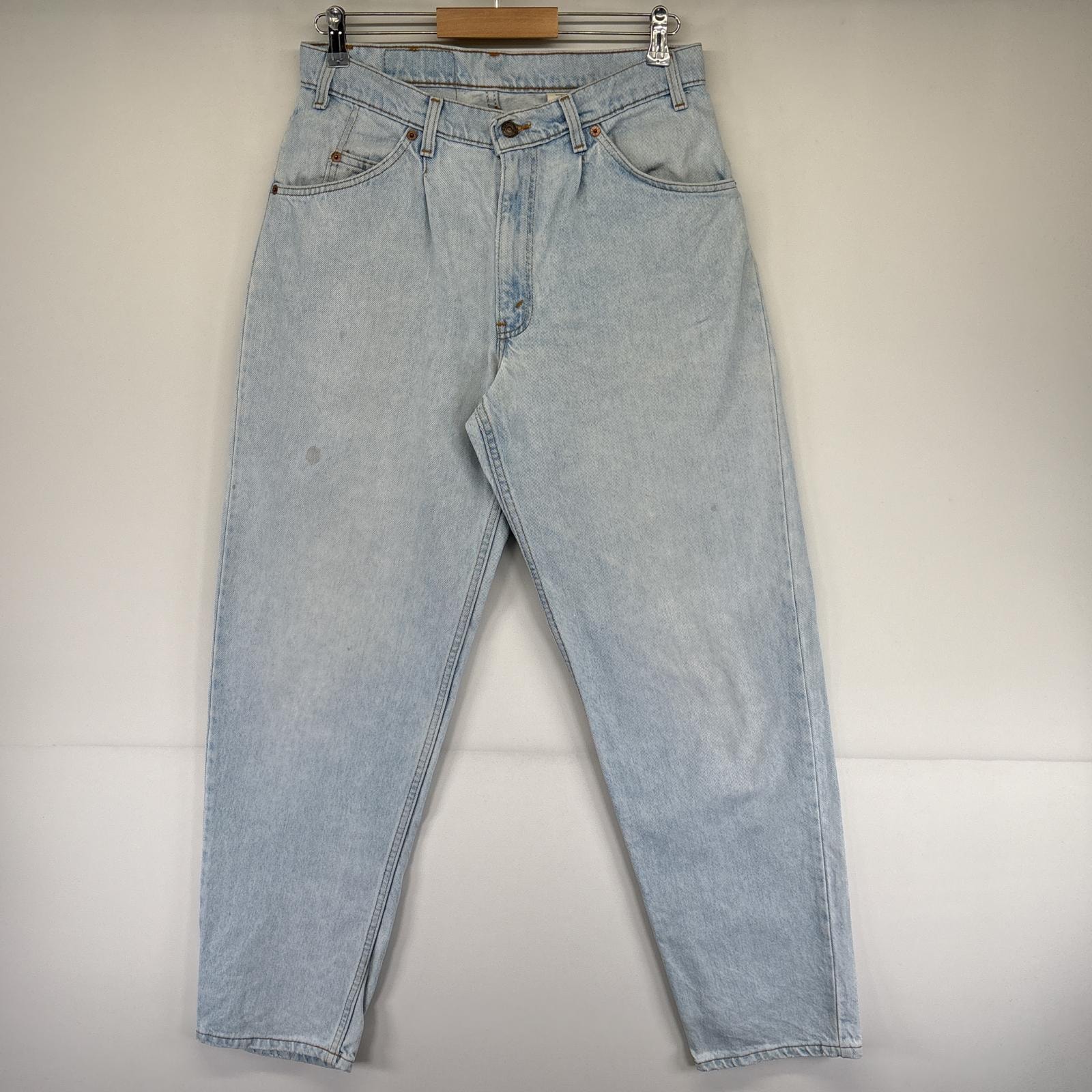 古着 90's/90年代 リーバイス Levi's デニムパンツ 580 オレンジタブ ジーンズ ジーパン アイスブルー w33 L34 ブルー メンズ