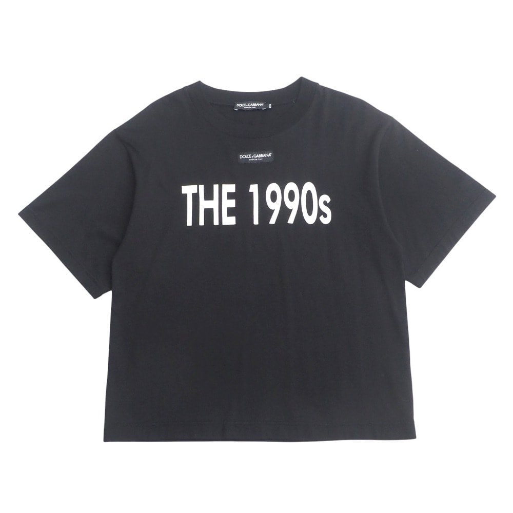 ■美品■DOLCE&GABBANA ドルチェアンドガッバーナ 半袖Tシャツ サイズXXS THE1990s クロップド丈 トップス イタリア製 ブランド古着【中古】20250514/RA4695