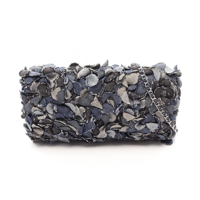 シャネル CHANEL カメリア ショルダーバッグ バッグ デニム レディース ネイビー系 / ブラック系 【中古】