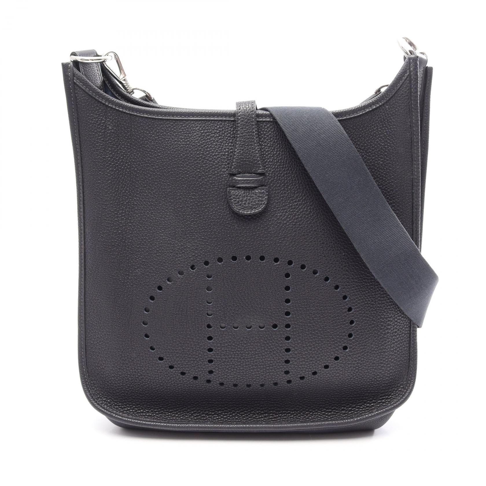 エルメス HERMES エヴリン 1 アン PM ブルーインディゴ ショルダーバッグ バッグ レザー トゴ ブルーインディゴ □F刻印(2002年製造) レディース ネイビー系 【中古】