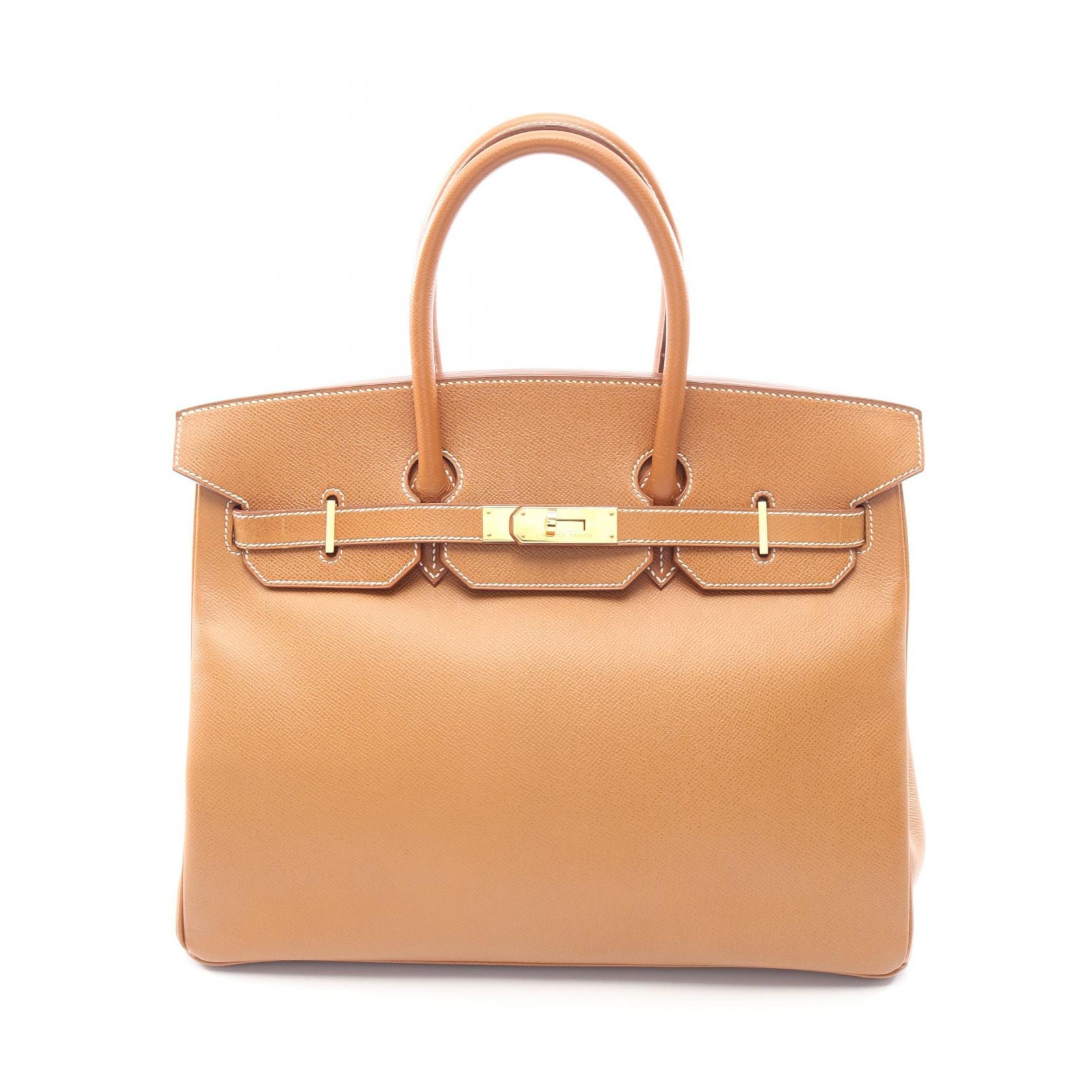 エルメス HERMES バーキン35 ハンドバッグ バッグ レザー クシュベル クシュベル ゴールド ○X刻印(1994年製造) レディース ブラウン系 【中古】