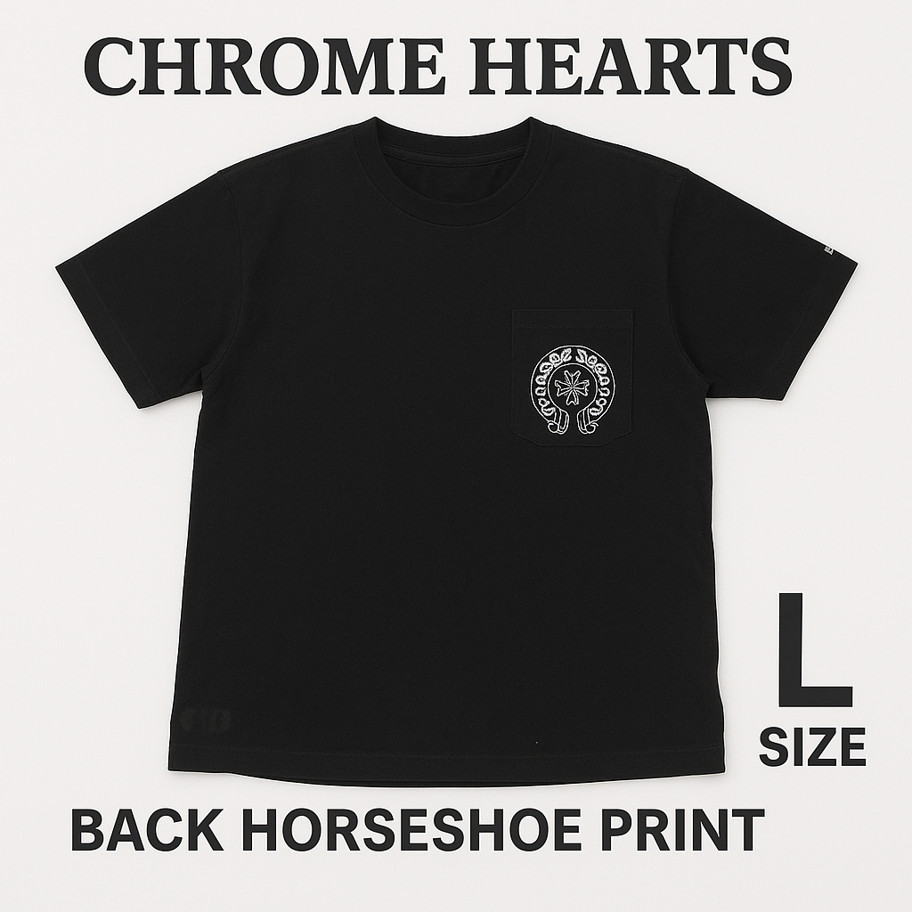 Chrome Hearts Horse Shoe Logo Pocket T-Shirt "Black"