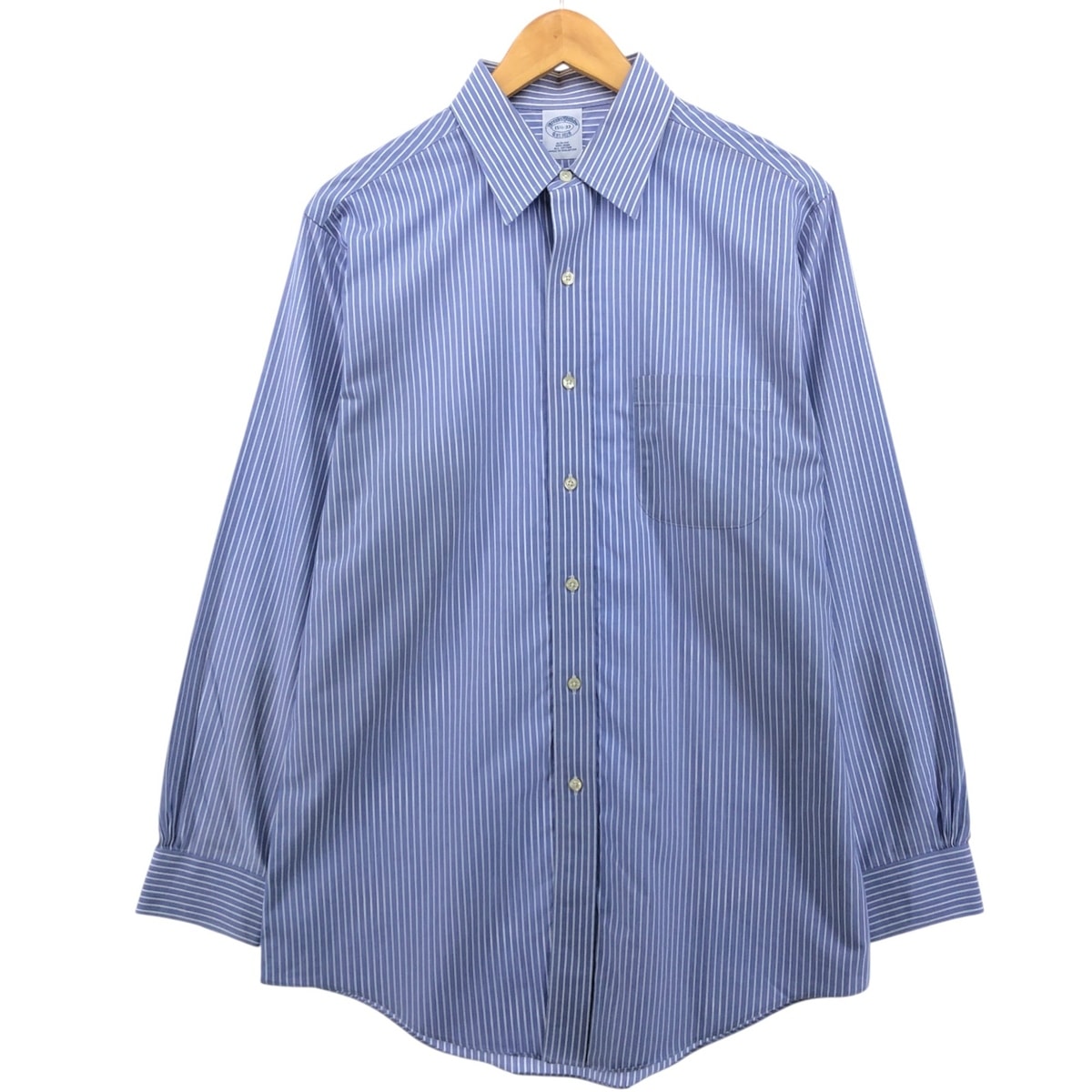 古着 ブルックスブラザーズ Brooks Brothers Est.1818 長袖 コットンストライプシャツ メンズM相当/eaa566034
