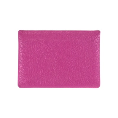 美品 HERMES エルメス カルヴィ デュオ ローズパープル ピンク ゴールド金具 シェーブル カードケース 名刺入れ コインケース Z刻印 601590 【中古】