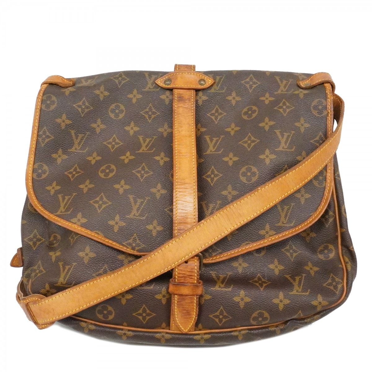 ★最終価格【6cc4067】ルイヴィトン ショルダーバッグ モノグラム ソミュール35 M42254 ブラウン【中古】レディース