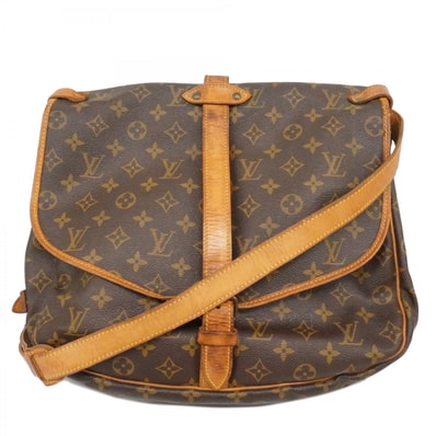 ★最終価格【6cc4067】ルイヴィトン ショルダーバッグ モノグラム ソミュール35 M42254 ブラウン【中古】レディース