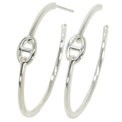 HERMES エルメス ピアス クレオール フープ シェーヌダンクル アンシェネ GM シルバー シルバー925 (SV925 Ag925) 新品未使用