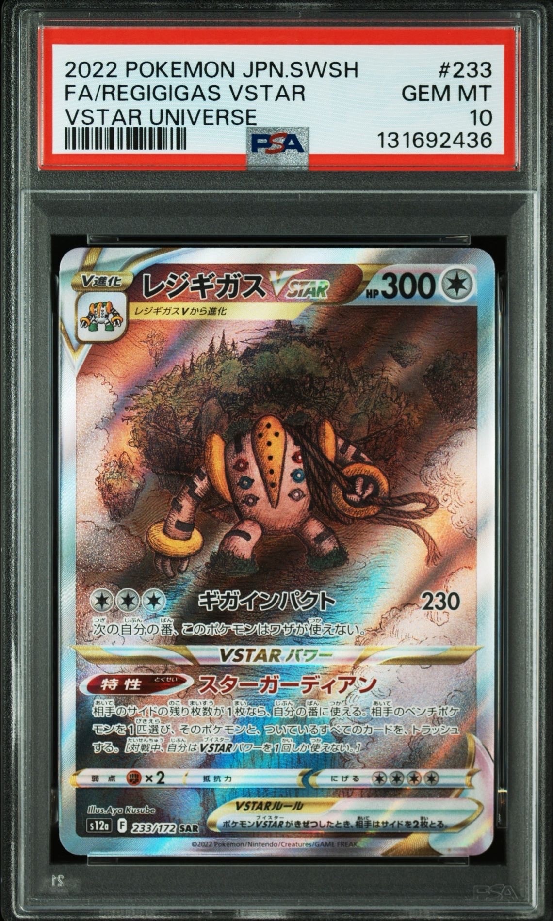 レジギガスVSTAR SAR[s12a 233/172](ハイクラスパック「VSTARユニバース」)