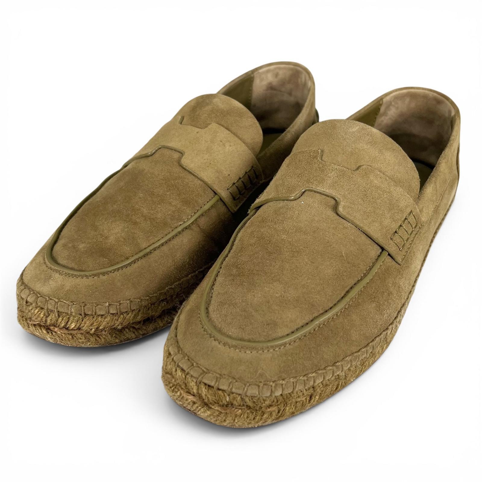 美品 エルメス スリッポン トリップ カーキ メンズ 41 211874