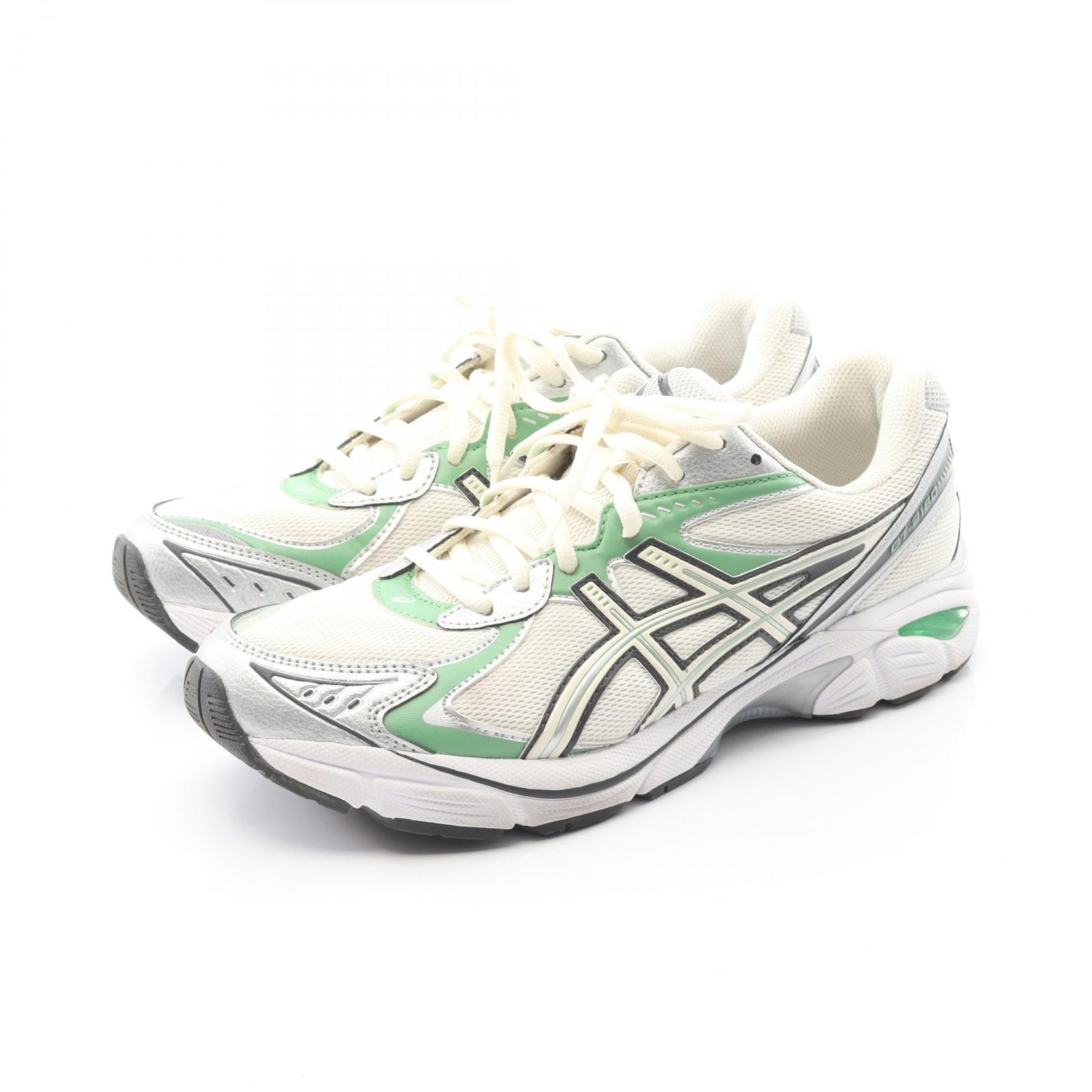 アシックス asics GT-2160 スニーカー 靴 レザー ファブリック メンズ ホワイト系 / グリーン系 / シルバー系 1203A320 【中古】