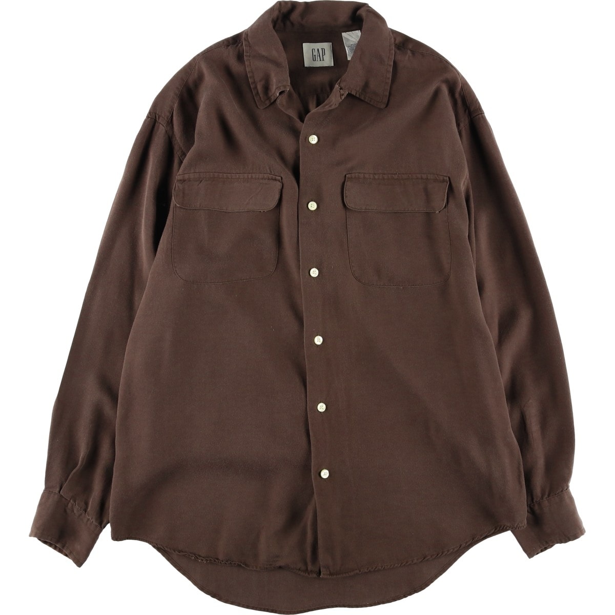 古着 90年代 ギャップ GAP オールドギャップ オープンカラー 長袖 ビスコースシャツ メンズM相当 ヴィンテージ/evb034122