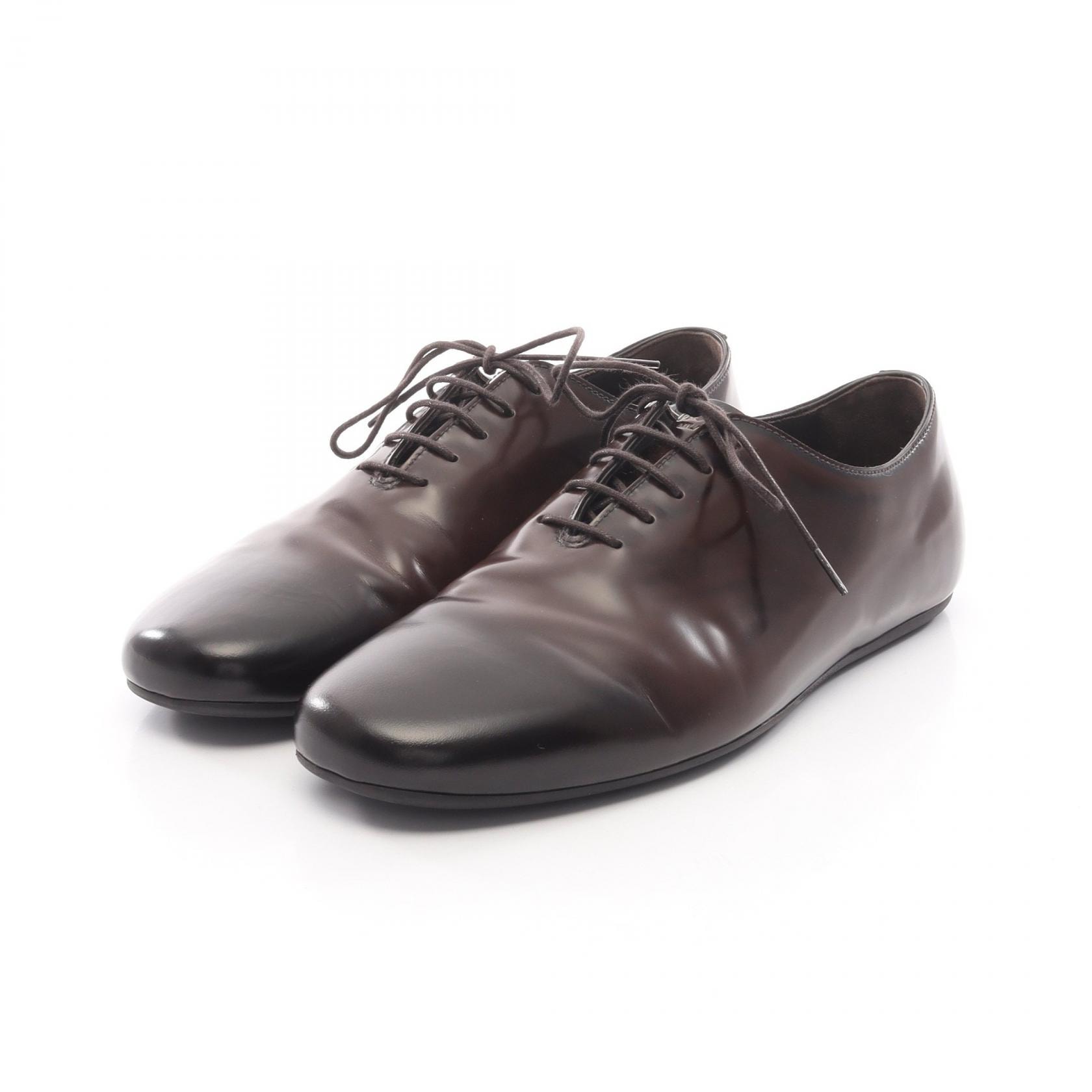 プラダ PRADA レースアップ ドレスシューズ 靴 レザー メンズ ブラウン系 2EG448 【中古】