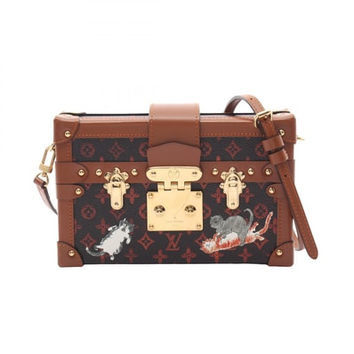 ルイ・ヴィトン LOUIS VUITTON プティット マル NM キャットグラム ショルダーバッグ バッグ PVCコーティングキャンバス レザー キャットグラム レディース ブラウン系 M44407 【中古】