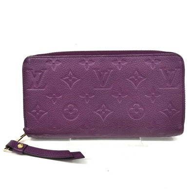 LOUIS VUITTON ルイ・ヴィトン ジッピーウォレット モノグラム アンプラント 長財布 M60569 レザー パープル 紫 レディース【中古】