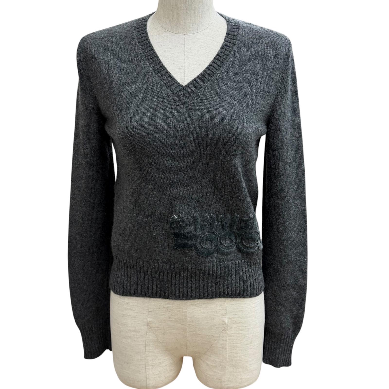 極美品 シャネル ニット グレー レディース 34 P57351