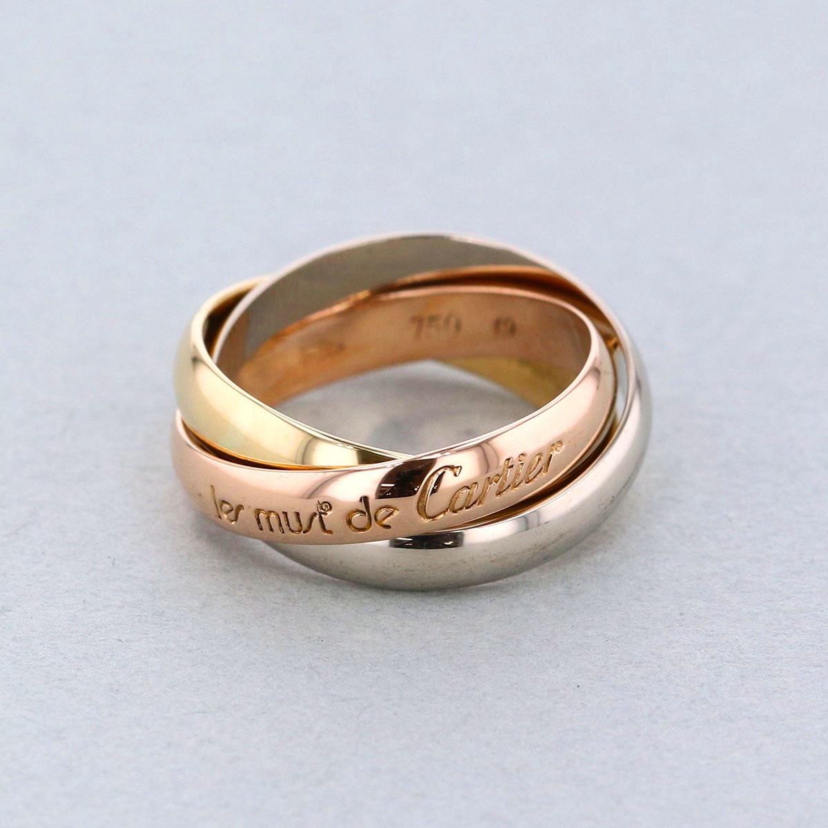 CARTIER カルティエ トリニティリングMMクラシカルモデル リング・指輪 B4052700 K18イエローゴールド K18ピンクゴールド K18ホワイトゴールド  レディース【中古】