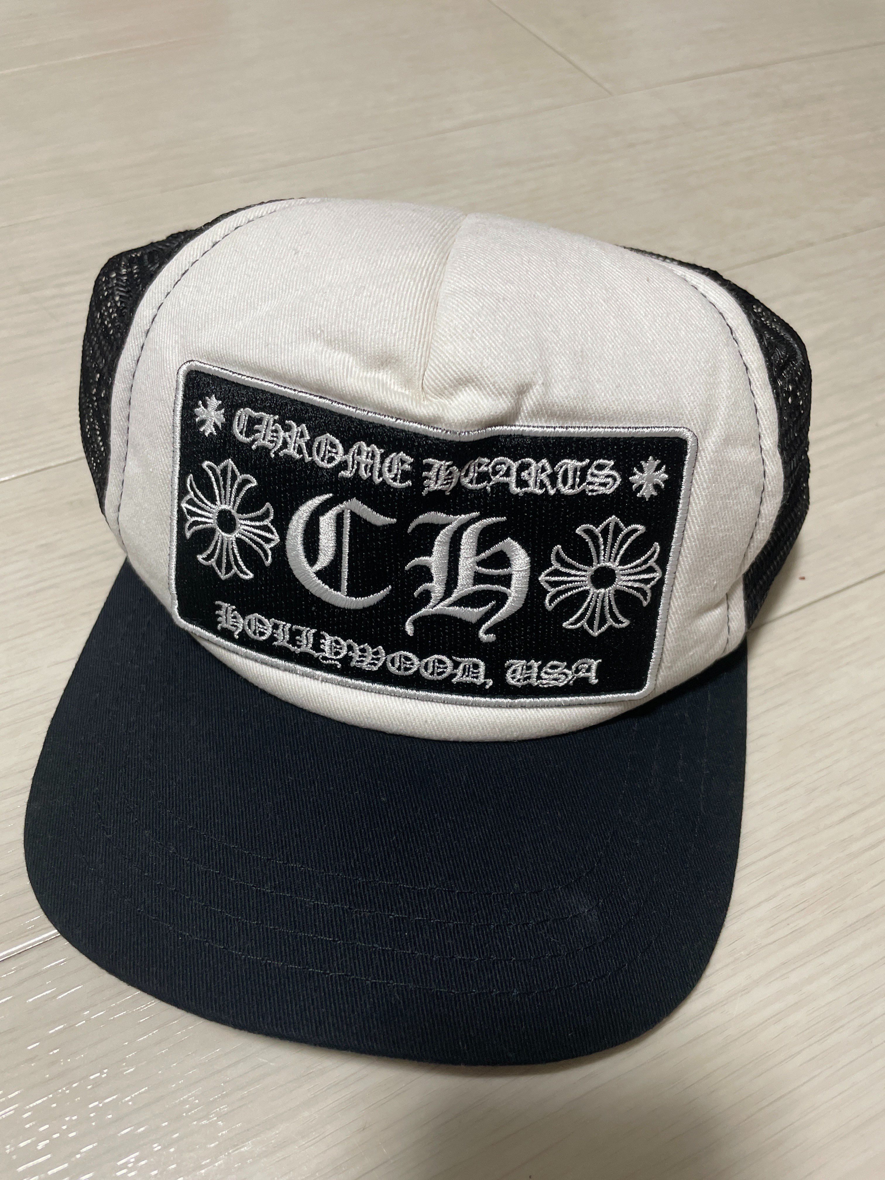 Chrome Hearts Tracker Cap Fuck "Black/White"