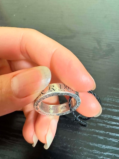 Chrome Hearts 6mm Sapcer Ring Fuck You "Silver"