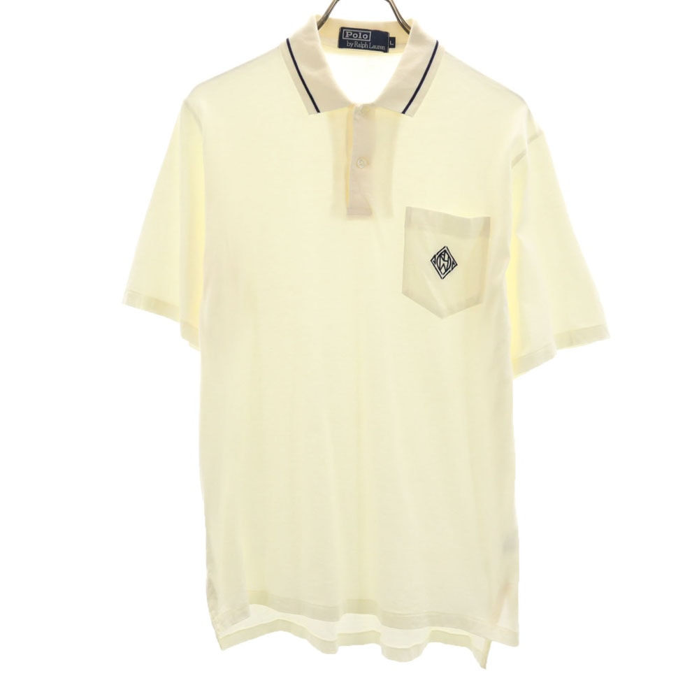Polo by Ralph Lauren ポロバイラルフローレン 半袖 Tシャツ L ライトイエロー ハーフボタン