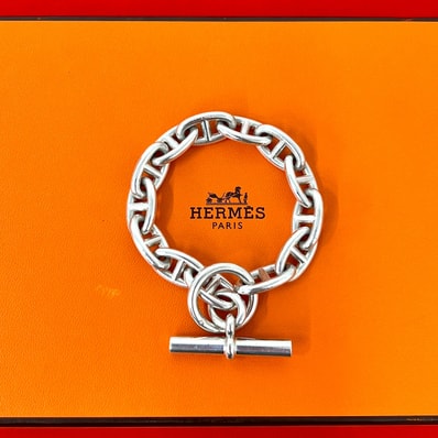 HERMES エルメス シェーヌダンクル GM 13コマ シルバー925 ブレスレット シルバー
473-2