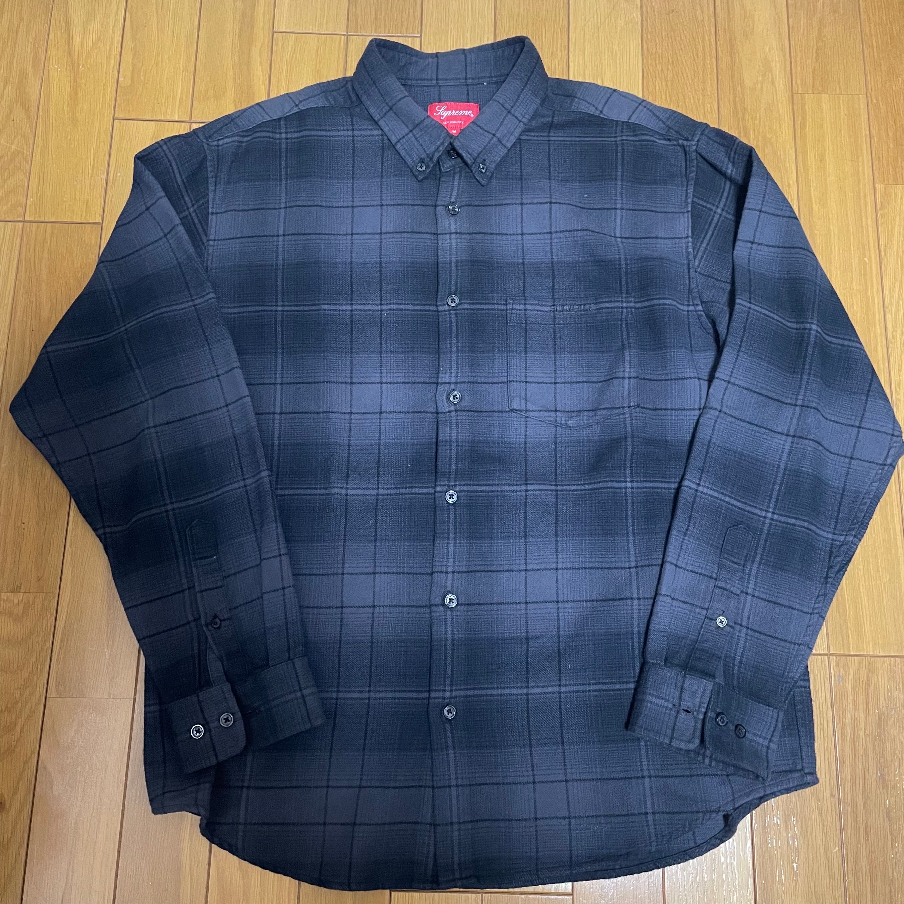 Supreme Shadow Plaid Flannel Shirt "Black"