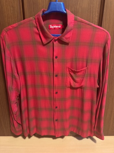 Supreme Shadow Plaid Rayon Shirt "Magenta"