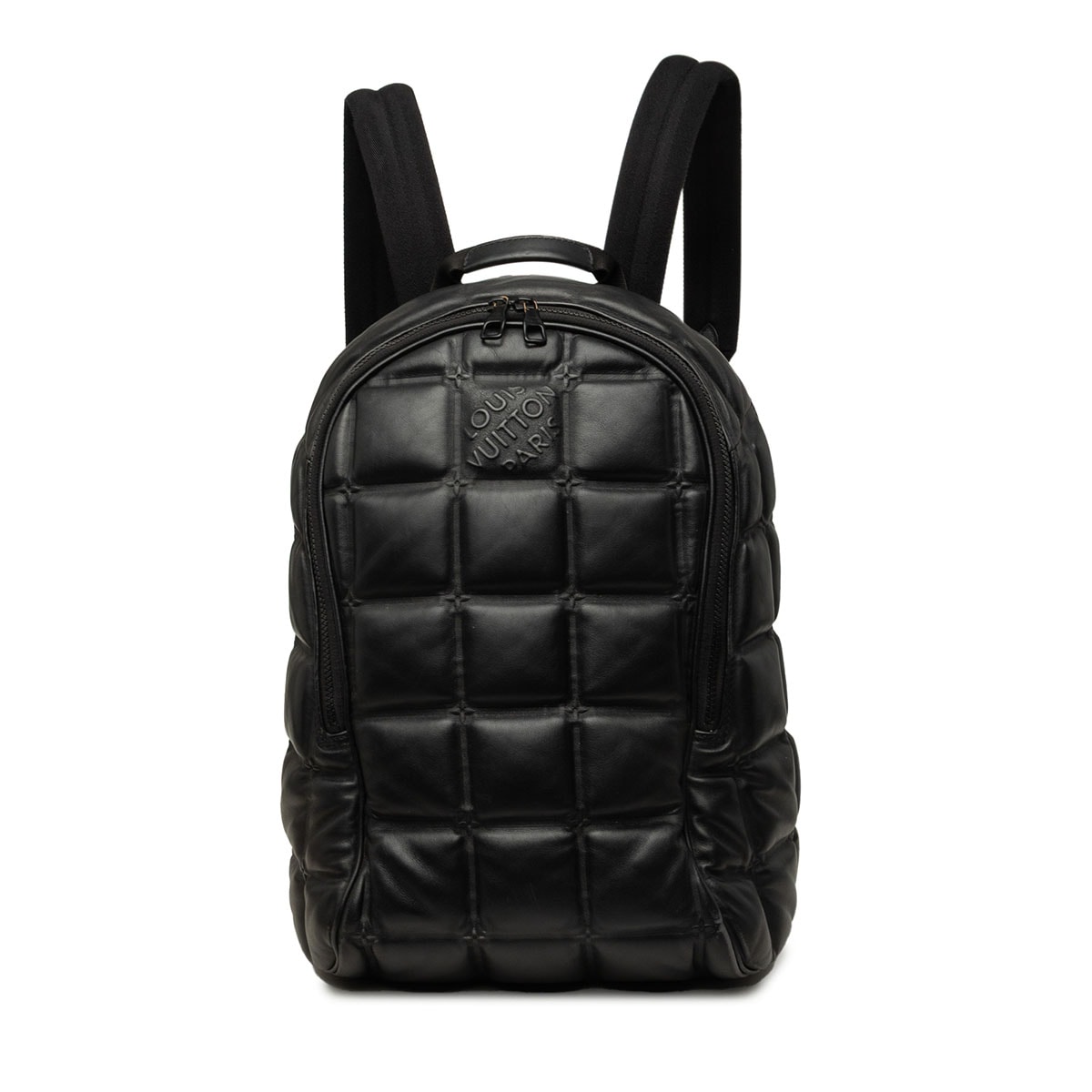 ルイ ヴィトン パフィ ダミエ エリプス バックパック リュック M20896 ブラック レザー レディース LOUIS VUITTON 中古