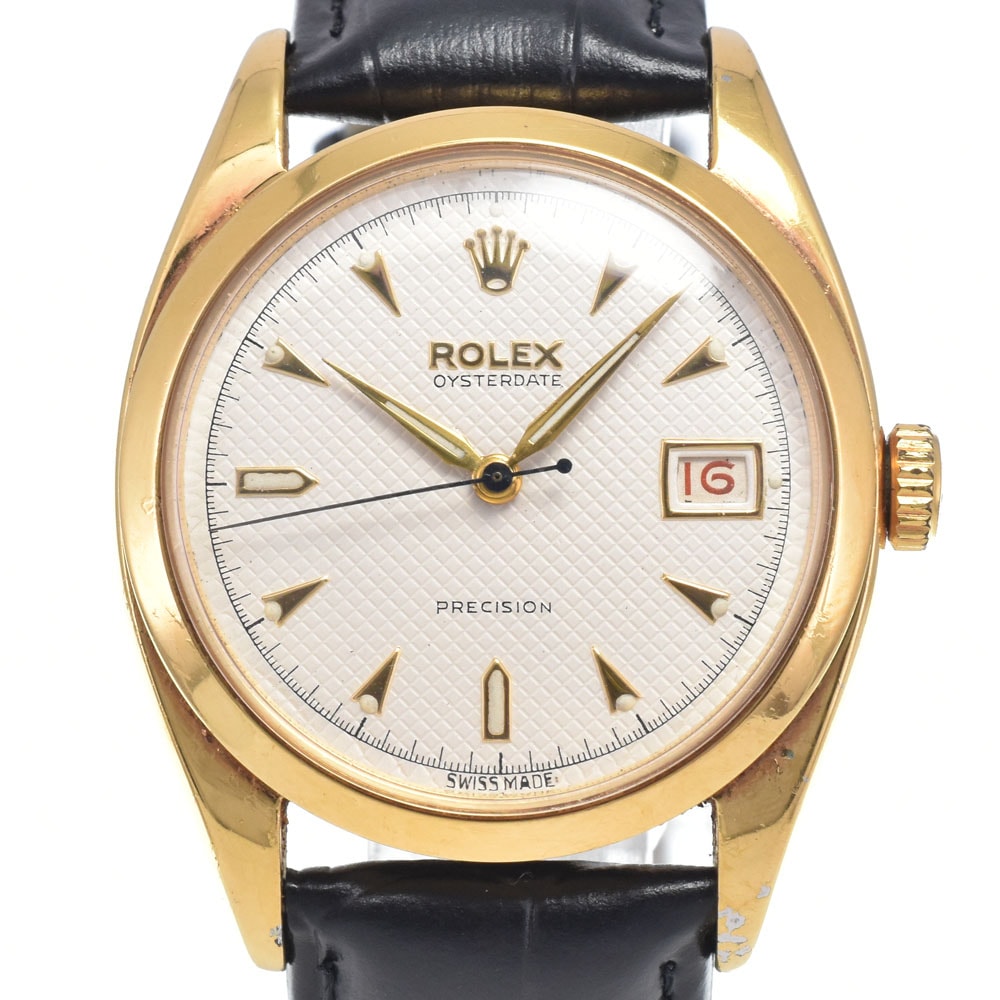 ロレックス ROLEX 6494 ヴィンテージ オイスターデイト プレシジョン Cal.1210 スーパーオイスターリューズ 手巻き メンズ 腕時計 L#147898
