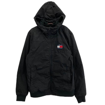 TOMMY HILFIGER トミーヒルフィガー ジャケット DM0DM11177 Tommy jeans フリース シェル ジャケット ブラック系 M【中古】