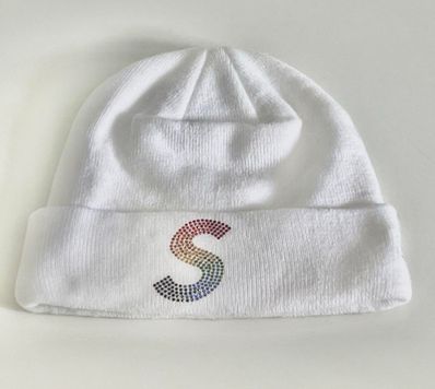 Supreme New Era® Swarovski® S Logo Beanie "White"