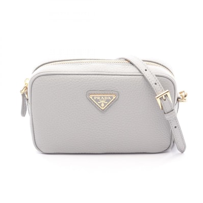 プラダ PRADA ショルダーバッグ バッグ レザー レディース グレー系 1NF060 【中古】