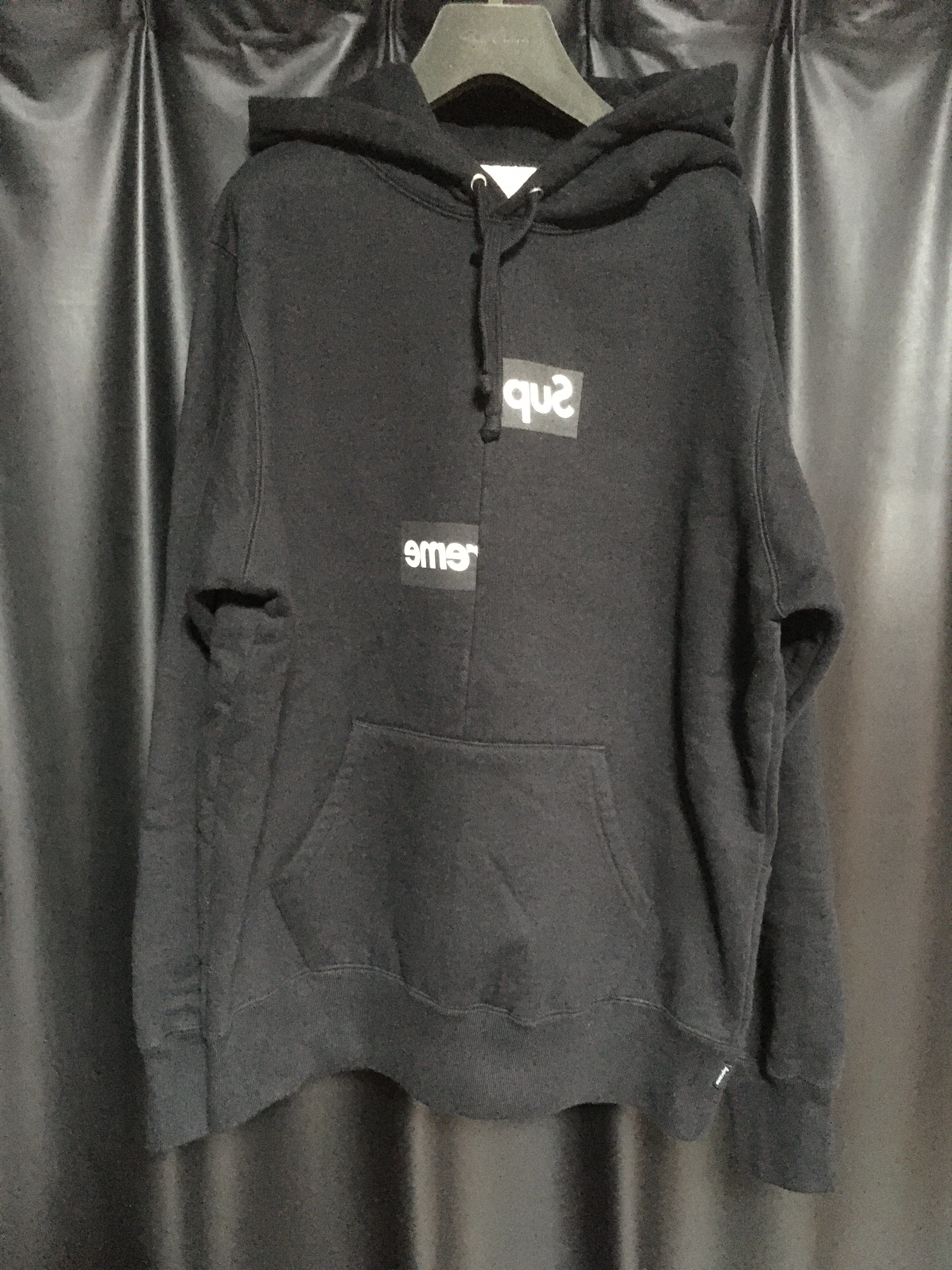 Supreme / Comme des Garçons SHIRT® Split Box Logo Hooded Sweatshirt "Black"