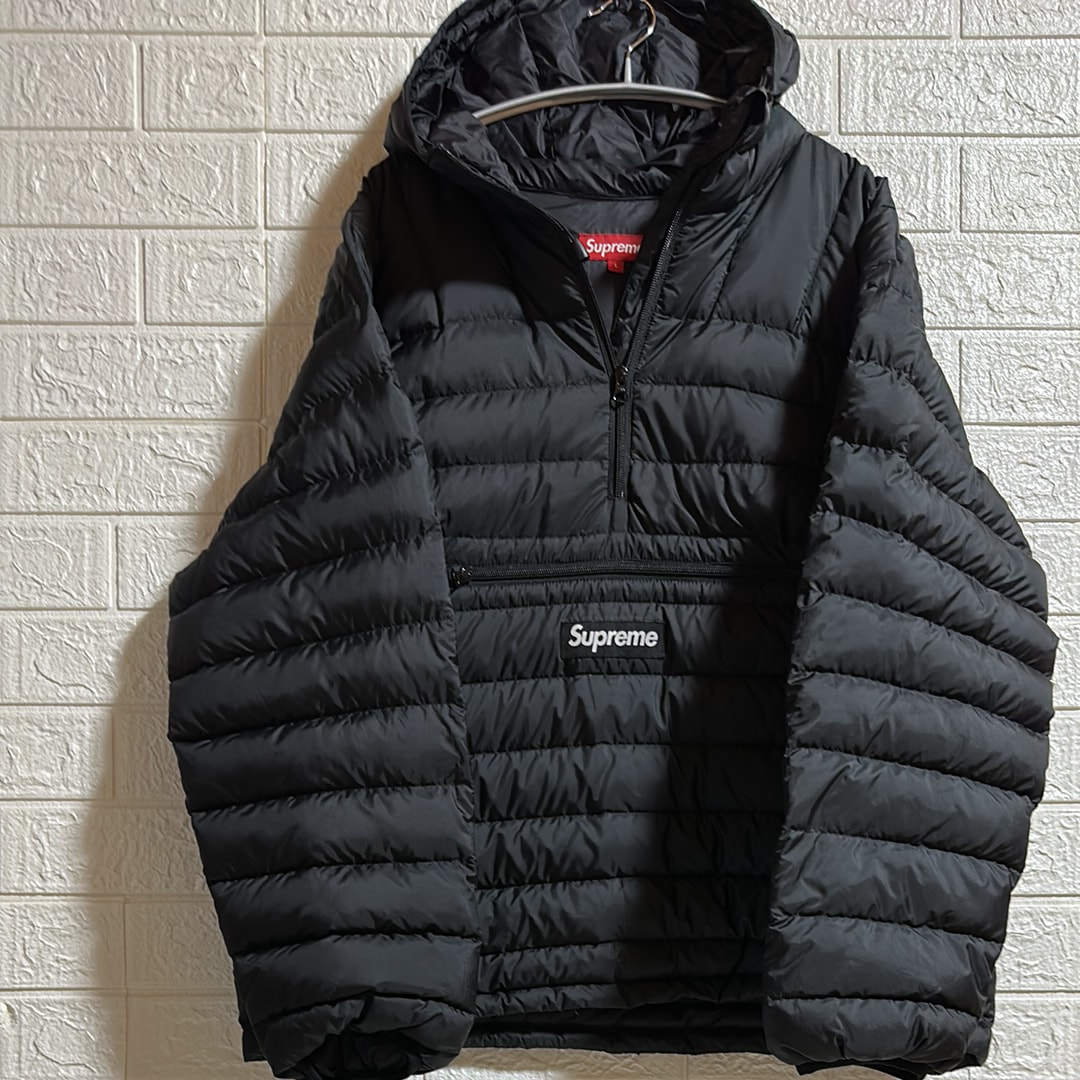 Supreme Micro Down Half Zip Hooded Pullover 